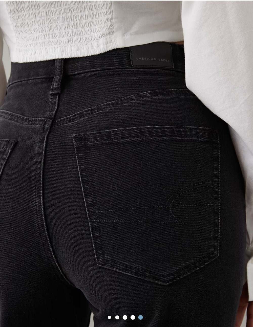 AE Size 14Short Curvy Super High-Waisted Baggy Straight Jean - Picture 2 of 12